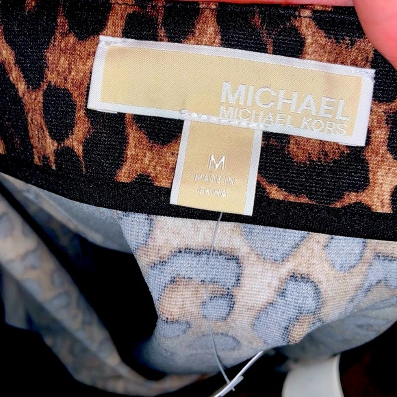 Michael Kors Cheetah Print & Faux Leather A-line Skirt —NWT - Picture 12 of 14